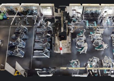3D Aerial View of Fitness Gym Facility