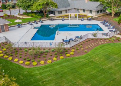 Aerial View of Outdoor Pool Area